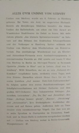 UNDINE VON MEDVEY