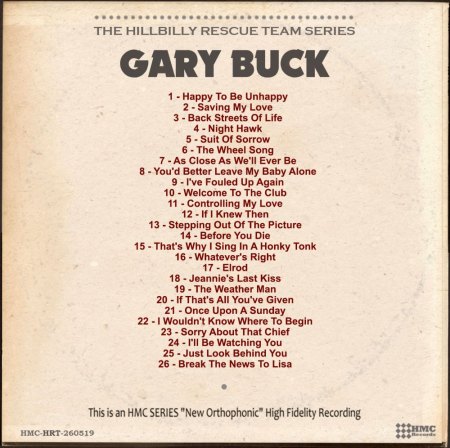 GARY BUCK