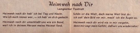 HEIMWEH NACH DIR - 1952