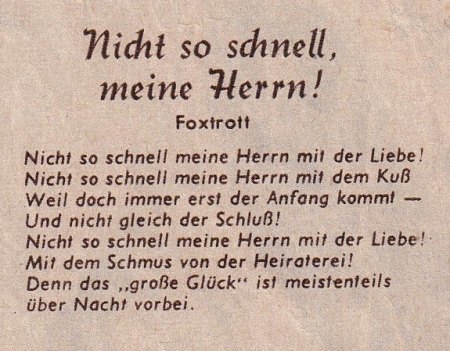 HEIMWEH NACH DIR - 1952