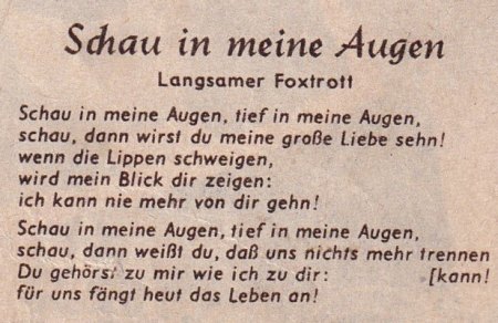 HEIMWEH NACH DIR - 1952