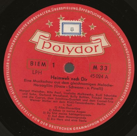 HEIMWEH NACH DIR - 1952