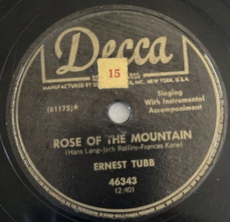 ROSE OF THE MOUNTAIN