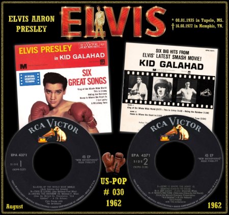 ELVIS PRESLEY WITH THE JORDANAIRES - RCA VICTOR EP EPA 4371
