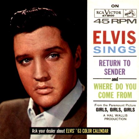 ELVIS PRESLEY WITH THE JORDANAIRES - RETURN TO SENDER