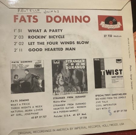 Fats Domino auf Polydor (und London Lateinamerika)