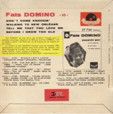 Fats Domino auf Polydor (und London Lateinamerika)