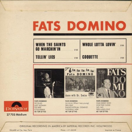 Fats Domino auf Polydor (und London Lateinamerika)