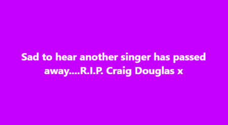 CRAIG DOUGLAS  (1941 - 2026)