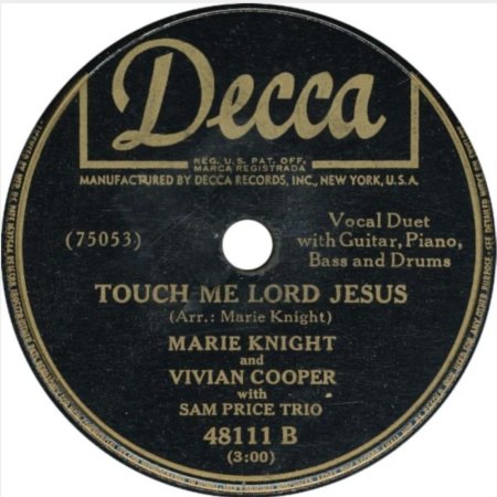MARIE KNIGHT - von Gospel zu R and B