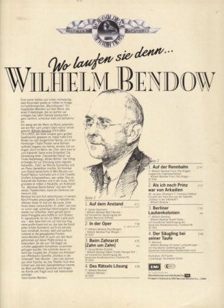 WILHELM BENDOW - heute 142 !