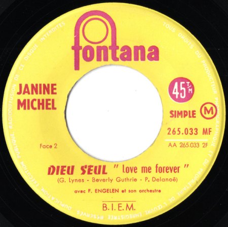 LOVE ME FOREVER gab es auch auf deutsch