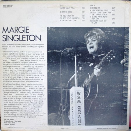 MARGIE SINGLETON