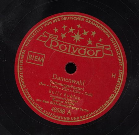 Buhlan, Bully - Sunshine Quartett - Werner Müller Orch  - Polydor 48588 19_Bildgröße ändern.jpg