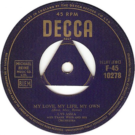 Assia,Lys33Decca UK F-45 10278 My Love My Life My Own.jpg