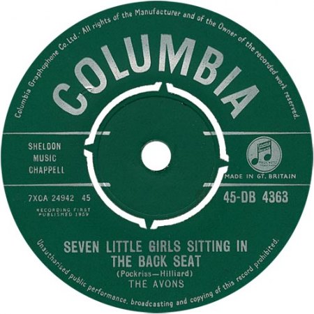 Avons01Seven little Girls Ciolumbia 45 DB 4363.jpg