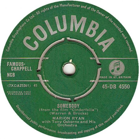 Ryan,Marion07Columbia 45-DB 4550 Somebody aus Januar 1961.jpg