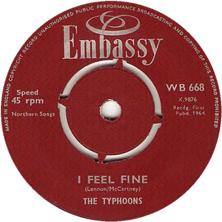 Typhoons17I Feel Fine Embassy WB 668 aus dez 1964.jpg