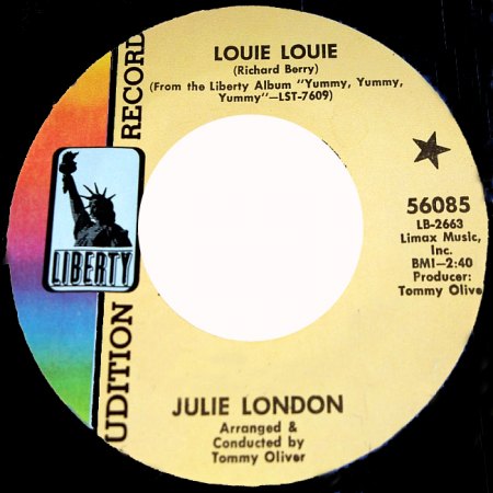 Julie London - Louie, Louie 45rpm.Jpg