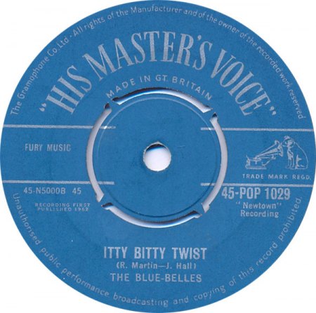 BlueBelles03HMV 45 POP 1029 Itty Bitty Twist.jpg