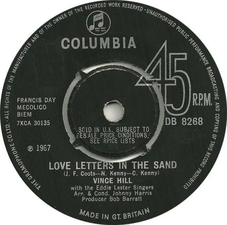Hill,Vince12Love letters in the sand Columbia DB 8268.jpg