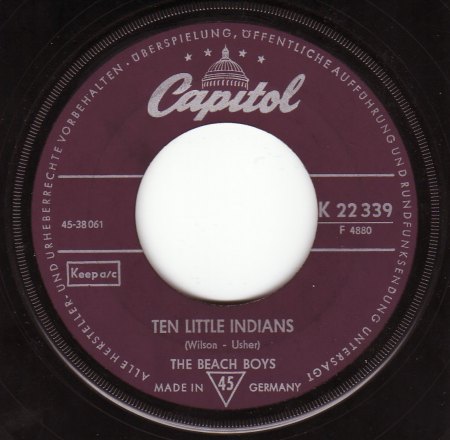 BEACH BOYS - Capitol K 22 339 A - Ten Little Indians.jpg
