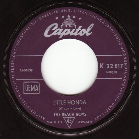 BEACH BOYS - Capitol K 22 817 A - Little Honda.jpg