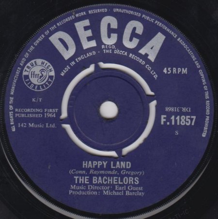 F.11857 -B- THE BACHELORS - Happy Land.jpg