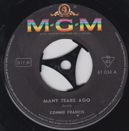 CONNIE FRANCIS - Many tears ago.jpg