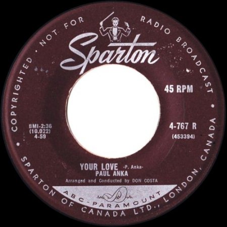 Anka,Paul81Sparton 4-767 R Your Love.jpg