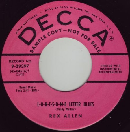 REX ALLEN - Lonesome Letter Blues.jpg
