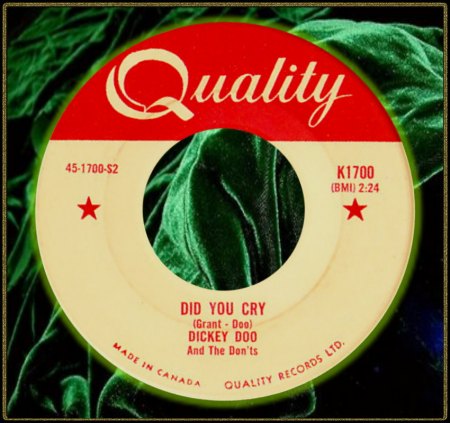 DICKY DOO &amp; THE DON'TS - DID YOU CRY_IC#003.jpg