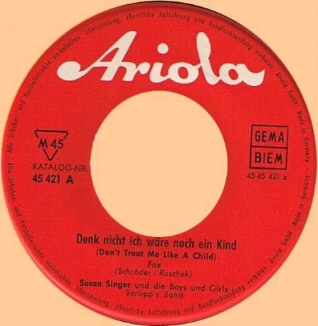 Singer,Susan02Denk nicht ich wäre noch ein Kind Ariola 45421 A.jpg