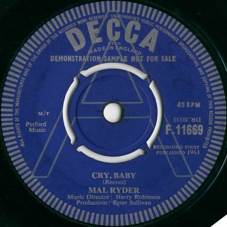 Ryder,Mal01Cry Baby decca F 11669.jpg