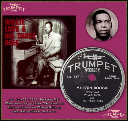 WILLIE LOVE &amp; THE THREE ACES - MY OWN BOOGIE_IC#001.jpg