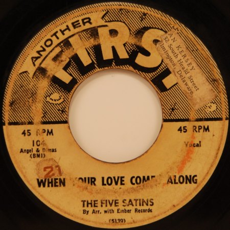 FIVE SATINS - When your love comes along -A1-.jpg