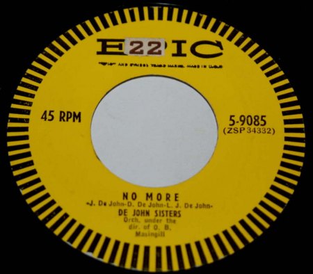 DeJohn Sisters01Epic 5-9085 No More.jpg