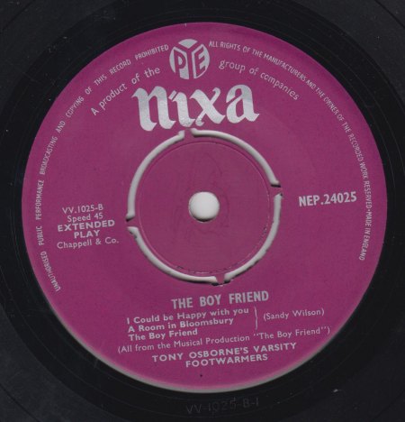EP TONY OSBORNE &amp; HIS VARSITY FOOTWARMERS - The Boy Friend -B-.jpg