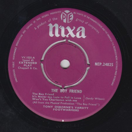 EP TONY OSBORNE &amp; HIS VARSITY FOOTWARMERS - The Boy Friend -A-.jpg