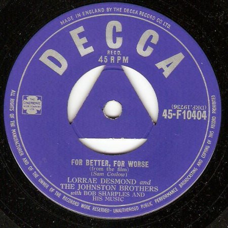 Desmond,Lorrae09For Better For Worse decca F 10404 &amp; Johnson bros.jpg