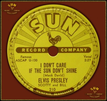 ELVIS PRESLEY - I DON'T CARE IF THE SUN DON'T SHINE_IC#002.jpg