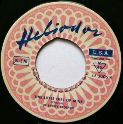 Everly Brothers - Heliodor Singles aus Italien