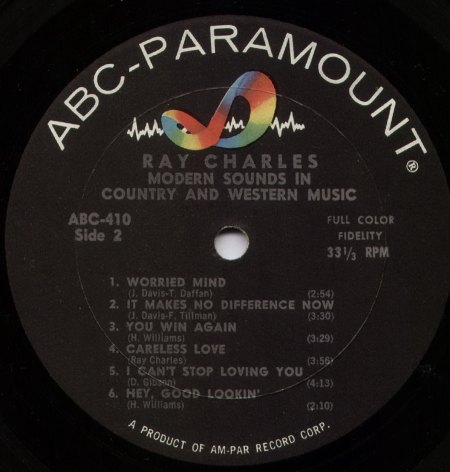 Charles, Ray - Modern Sounds in Country &amp; Western - ABC-Paramount LP  (4).jpg