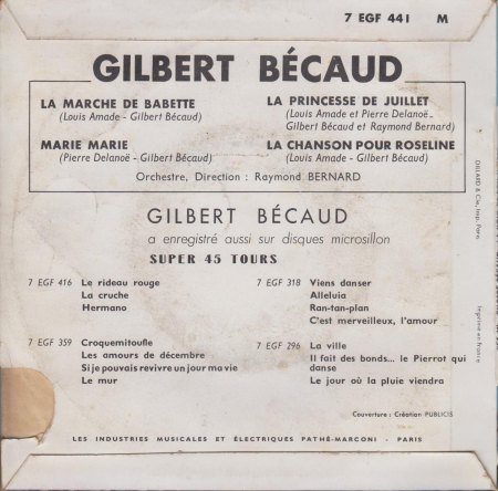 GILBERT BECAUD-EP - La marche de Barbette - CV RS -.jpg