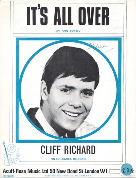Cliff Richard - It's all over-Sheet.JPG