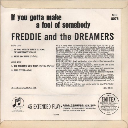FREDDIE &amp; THE DREAMERS-EP - CV RS -.JPG