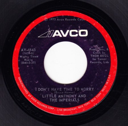 LITTLE ANTHONY &amp; THE IMPERIALS - I don't have time to worry -B2-.JPG