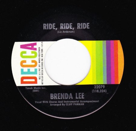 BRENDA LEE - Ride Ride Ride -A-.JPG