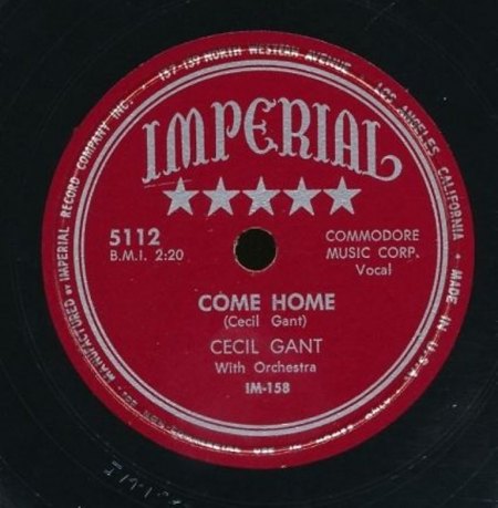 CECIL GANT - Come Home -B-.JPG