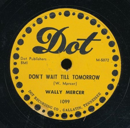 WALLY MERCER - Don't wait till tomorrow -B-.JPG